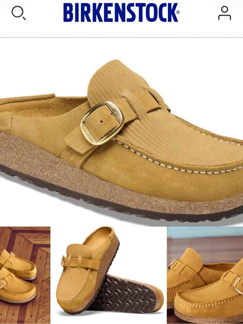 New Birkenstock BUCKLEY Suede Corduroy Clog CORK BROWN Normal Narrow Us10 Eu41 - Picture 8 of 15